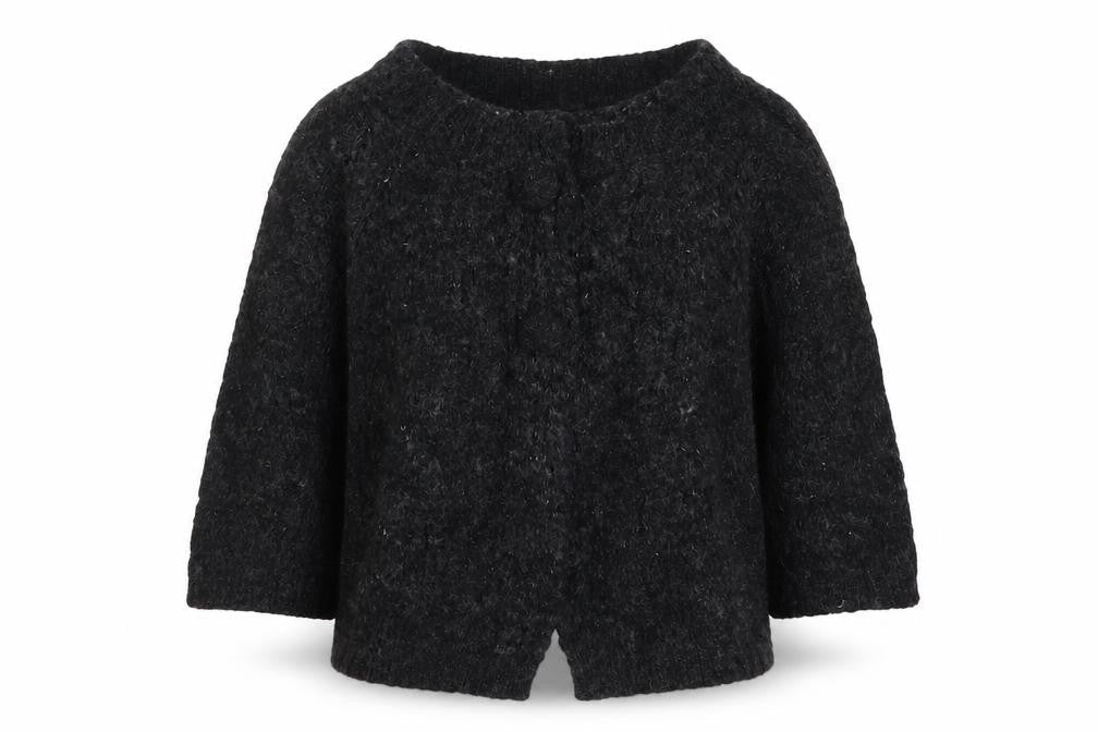 New Look Womens Grey Round Neck  Acrylic Cardigan Jumper Size 18