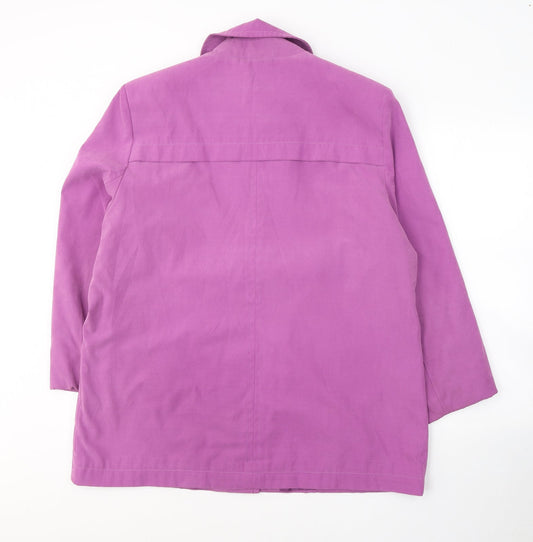 EWM Womens Pink   Trench Coat Coat Size 14  Zip