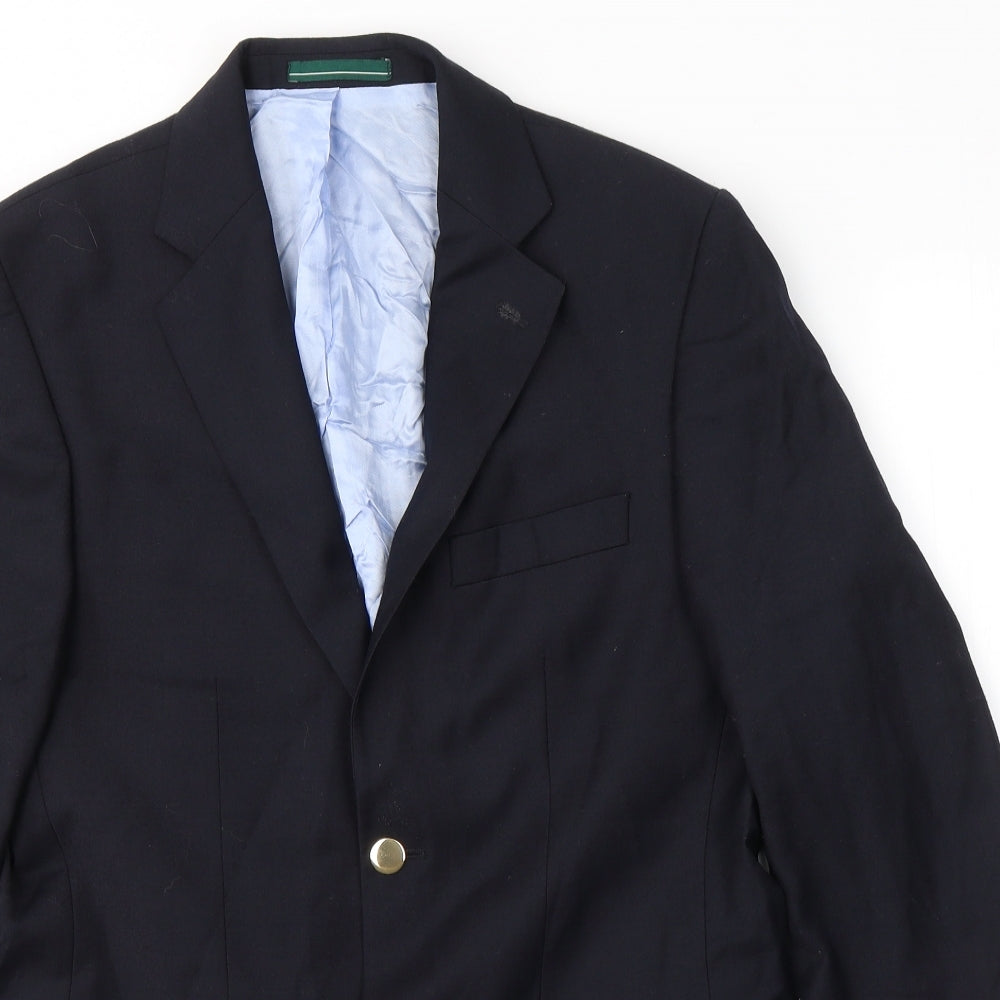 Greenwoods Mens Blue  Wool Jacket Suit Jacket Size S