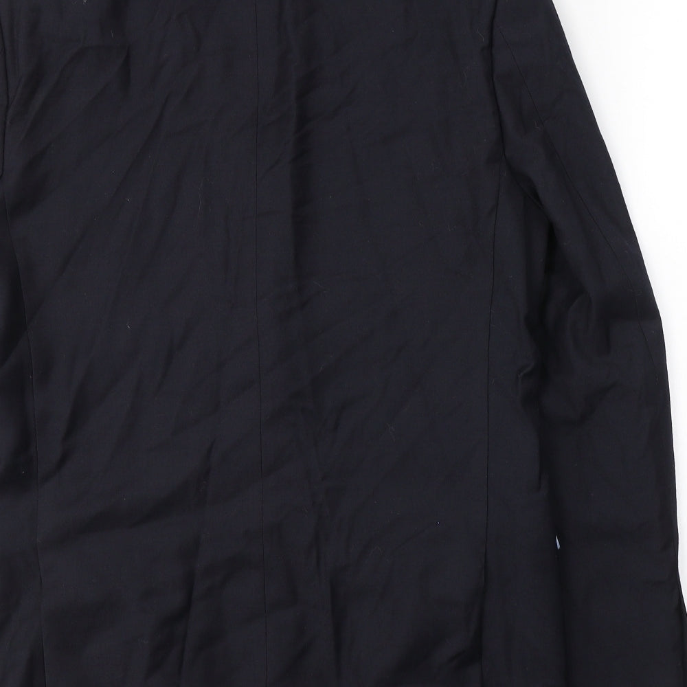Greenwoods Mens Blue  Wool Jacket Suit Jacket Size S