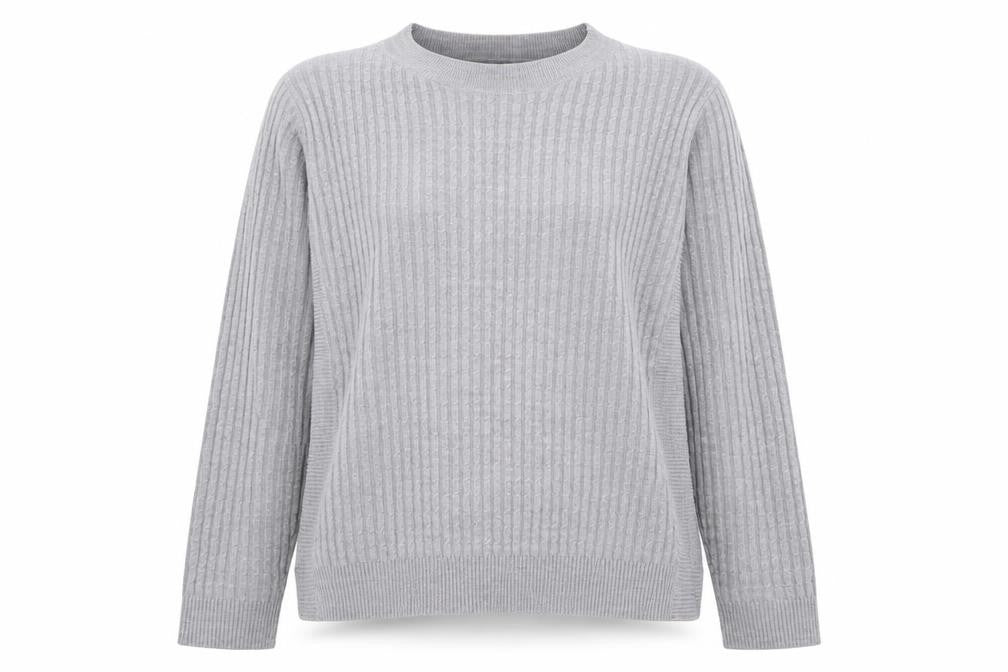 Papaya Womens Grey V-Neck  Acrylic Pullover Jumper Size 16