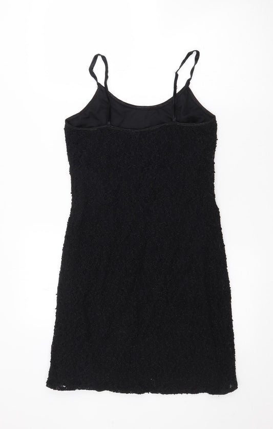 Lella Womens Black  Polyester Bodycon  Size 12  V-Neck