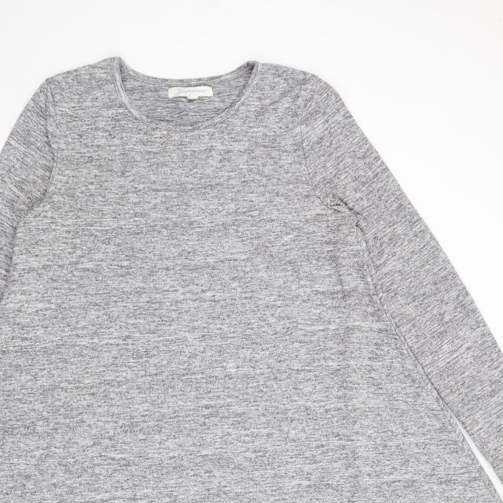 Glamorous Womens Grey  Polyester Jumper Dress  Size 8  Crew Neck