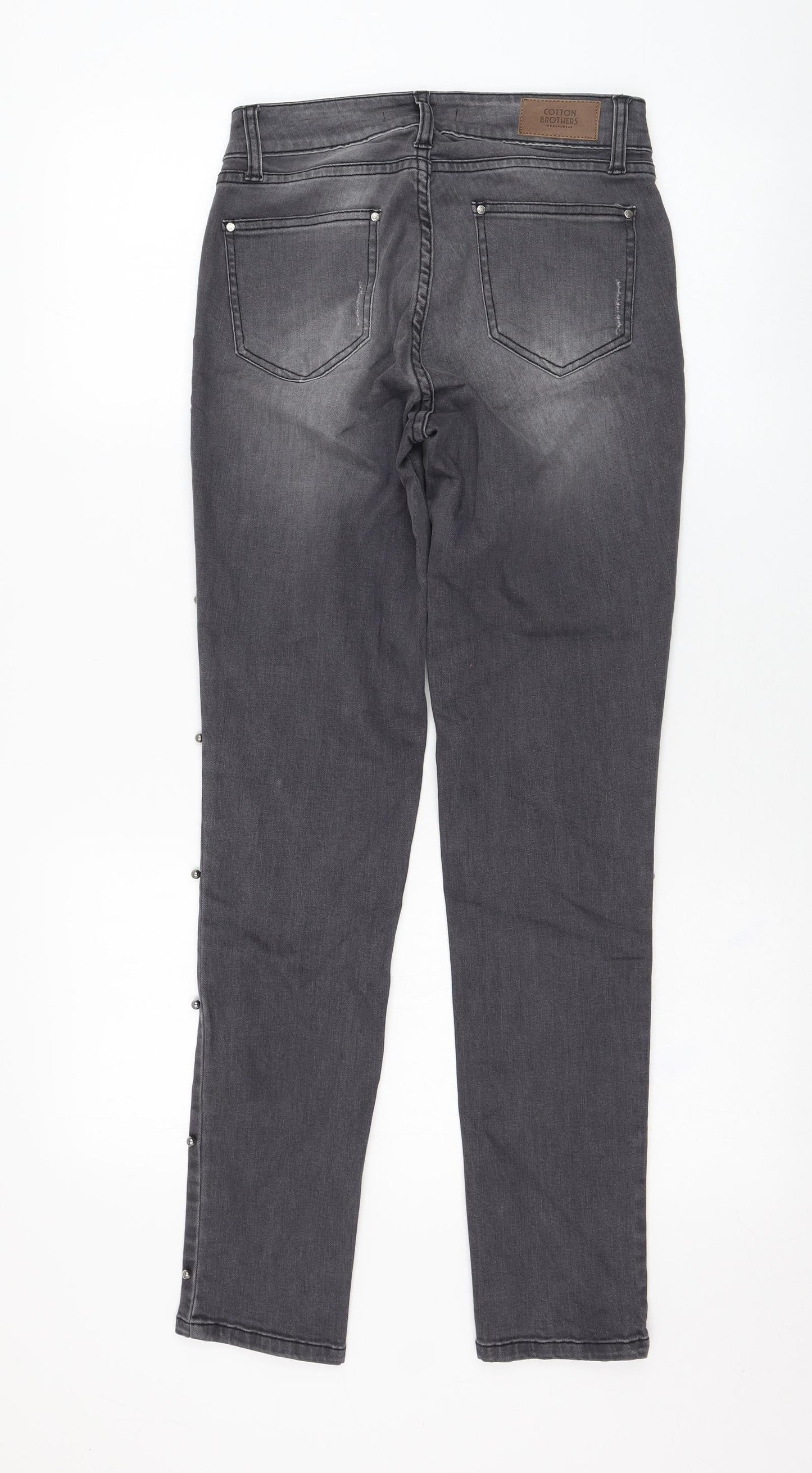 Cotton Brothers Womens Grey  Cotton Skinny Jeans Size 36 in L28 in Regular Zip