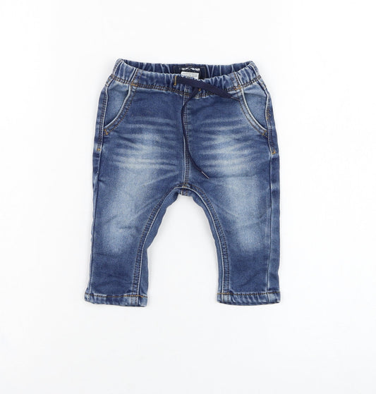 NEXT Boys Blue  Cotton Snow Pants Jeans Size 3-6 Months  Pullover