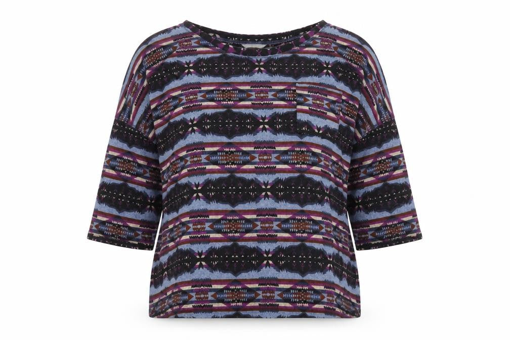 Marks and Spencer Womens Multicoloured Round Neck Geometric Acrylic Pullover Jumper Size 2XL