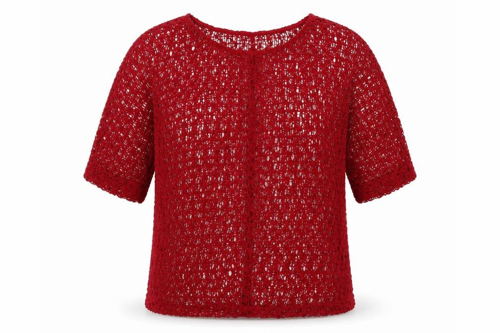 NEXT Womens Red  Polyester Basic Blouse Size 16 Boat Neck
