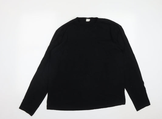 HeyBig Mens Black  Cotton  Polo Size 2XL Round Neck