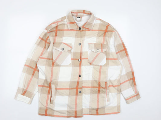 Preworn Womens Multicoloured Plaid  Jacket  Size M  Snap
