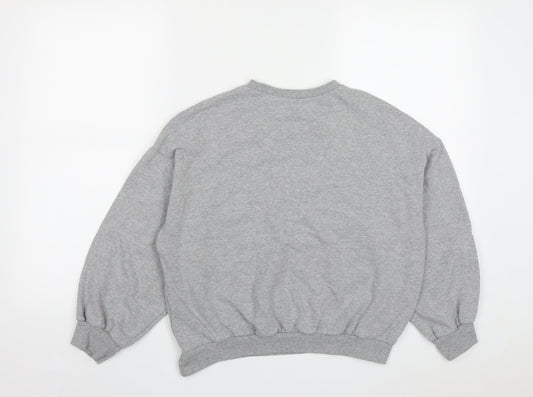 Nasty Gal Womens Grey  Cotton Pullover Sweatshirt Size 4