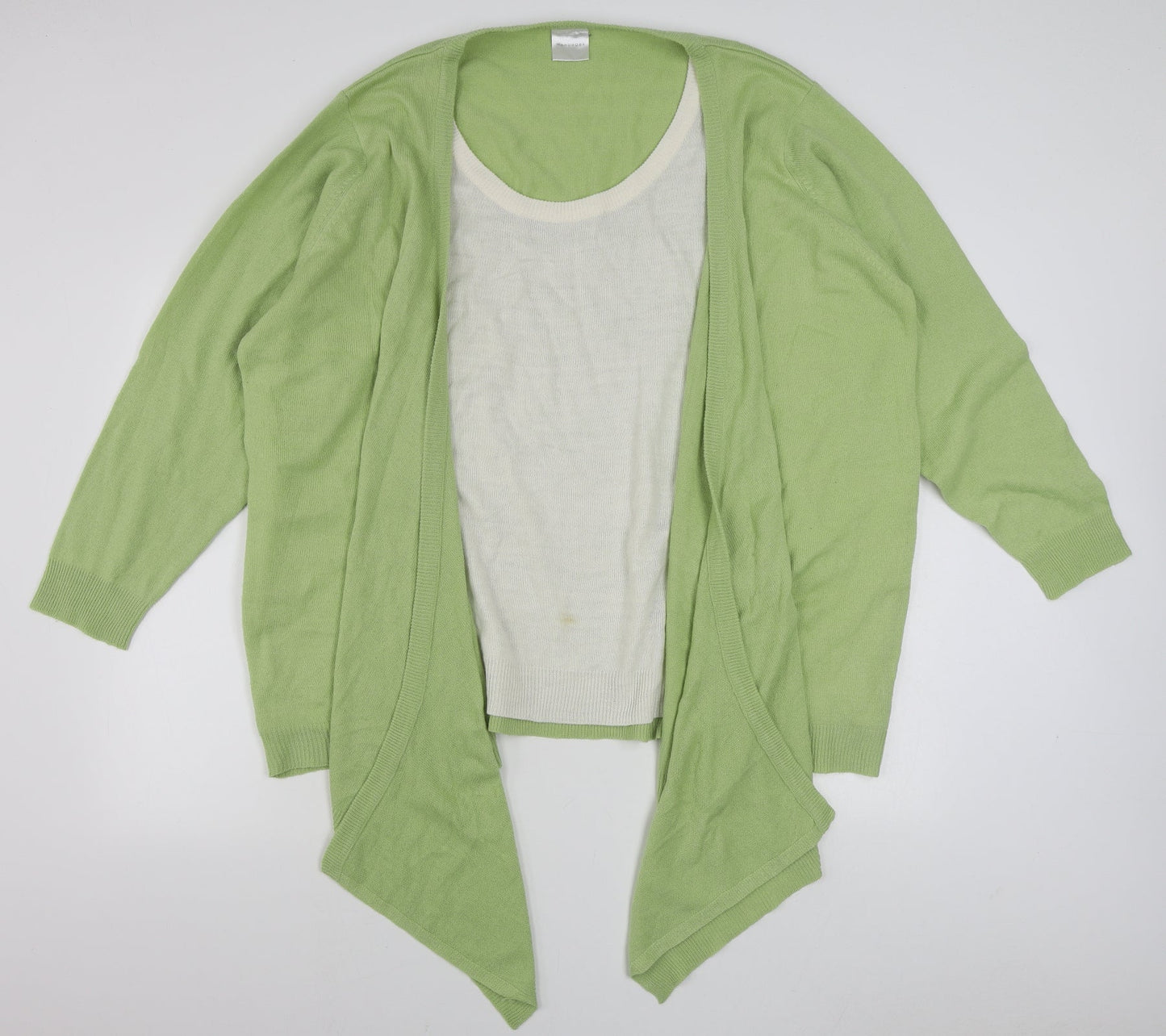 Wardrobe Womens Green Scoop Neck  Acrylic Pullover Jumper Size 28