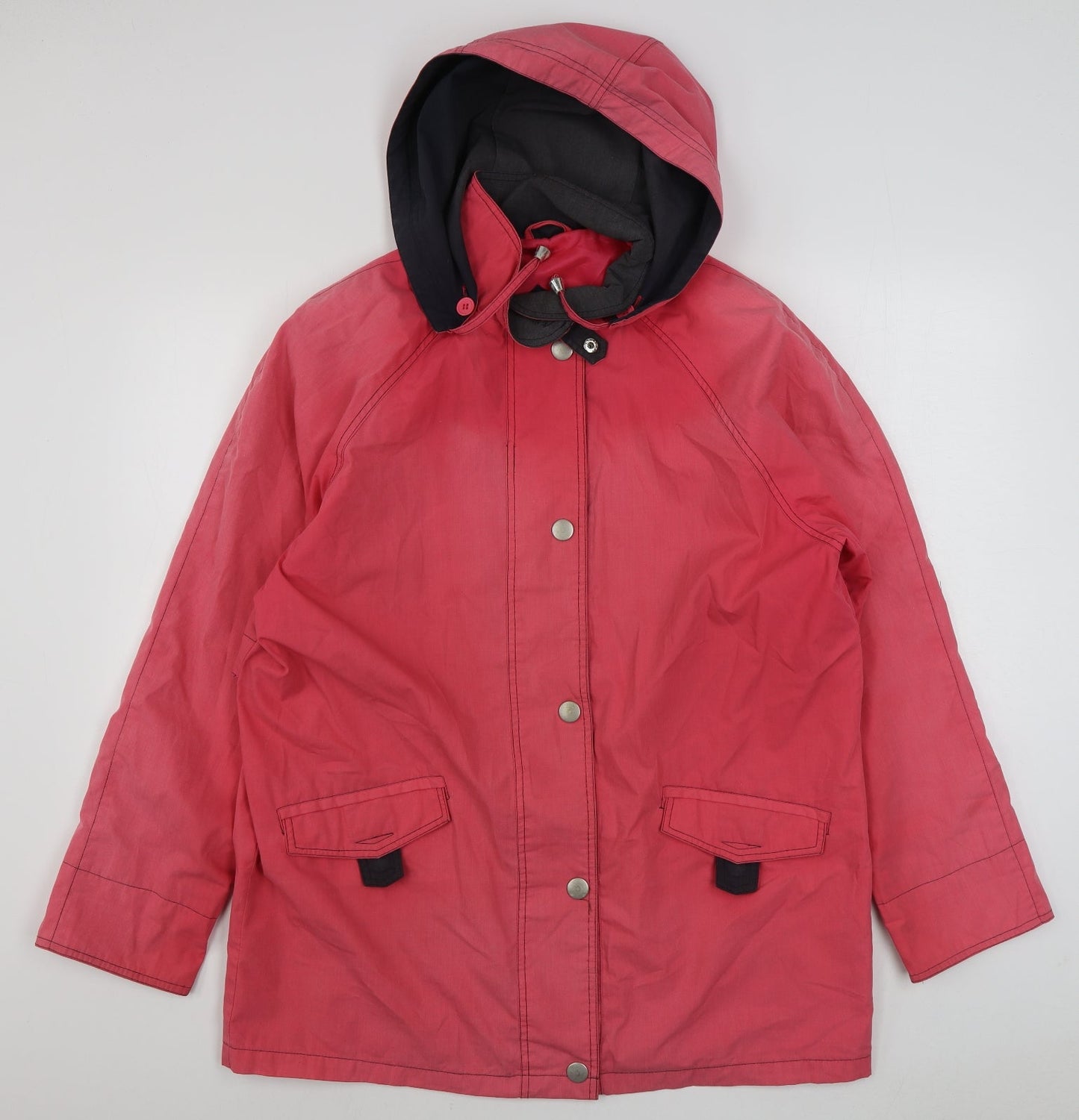 YS Womens Pink   Overcoat Coat Size L  Zip