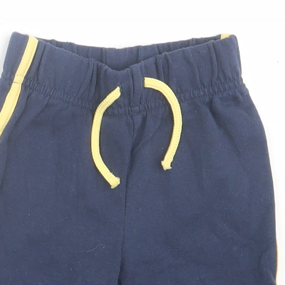 Primark Boys Blue  Cotton Cropped Trousers Size 9-12 Months  Tie - Shorts