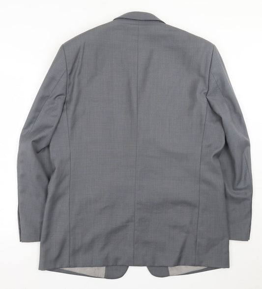 Douglas Mens Grey  Wool Jacket Suit Jacket Size 44