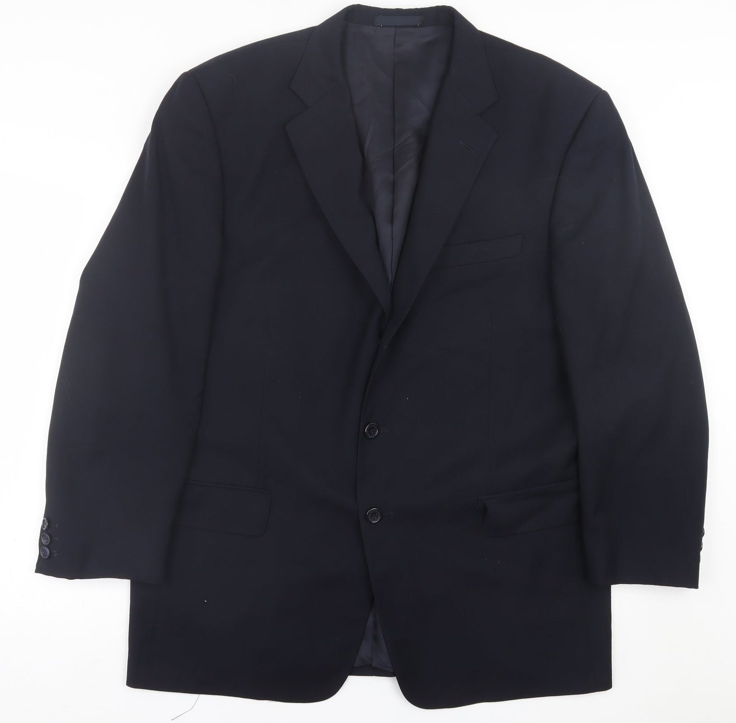 james fowler Mens Blue  Wool Jacket Suit Jacket Size 42