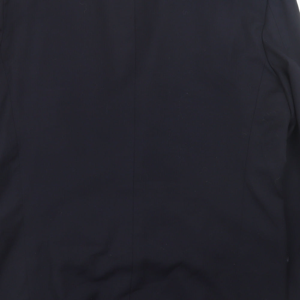 james fowler Mens Blue  Wool Jacket Suit Jacket Size 42
