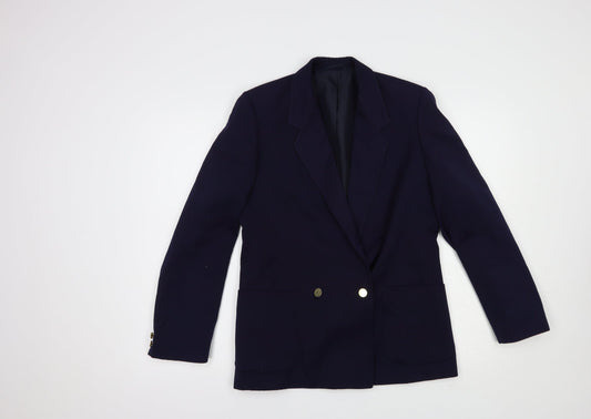 St Michael Womens Blue   Jacket Blazer Size 10  Button