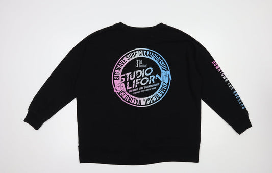 New Look Womens Black  Polyester Pullover Sweatshirt Size 20  Pullover