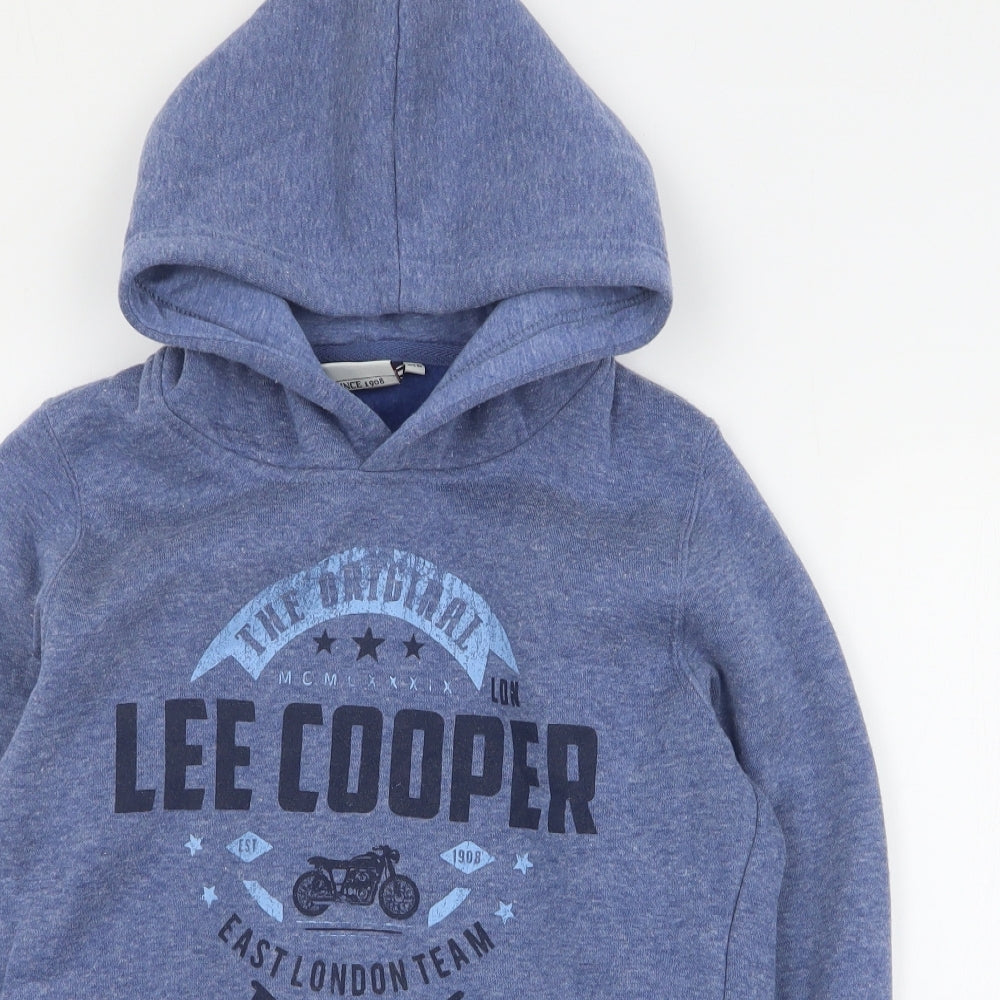 Lee Cooper Boys Blue  Polyester Pullover Hoodie Size M  Pullover