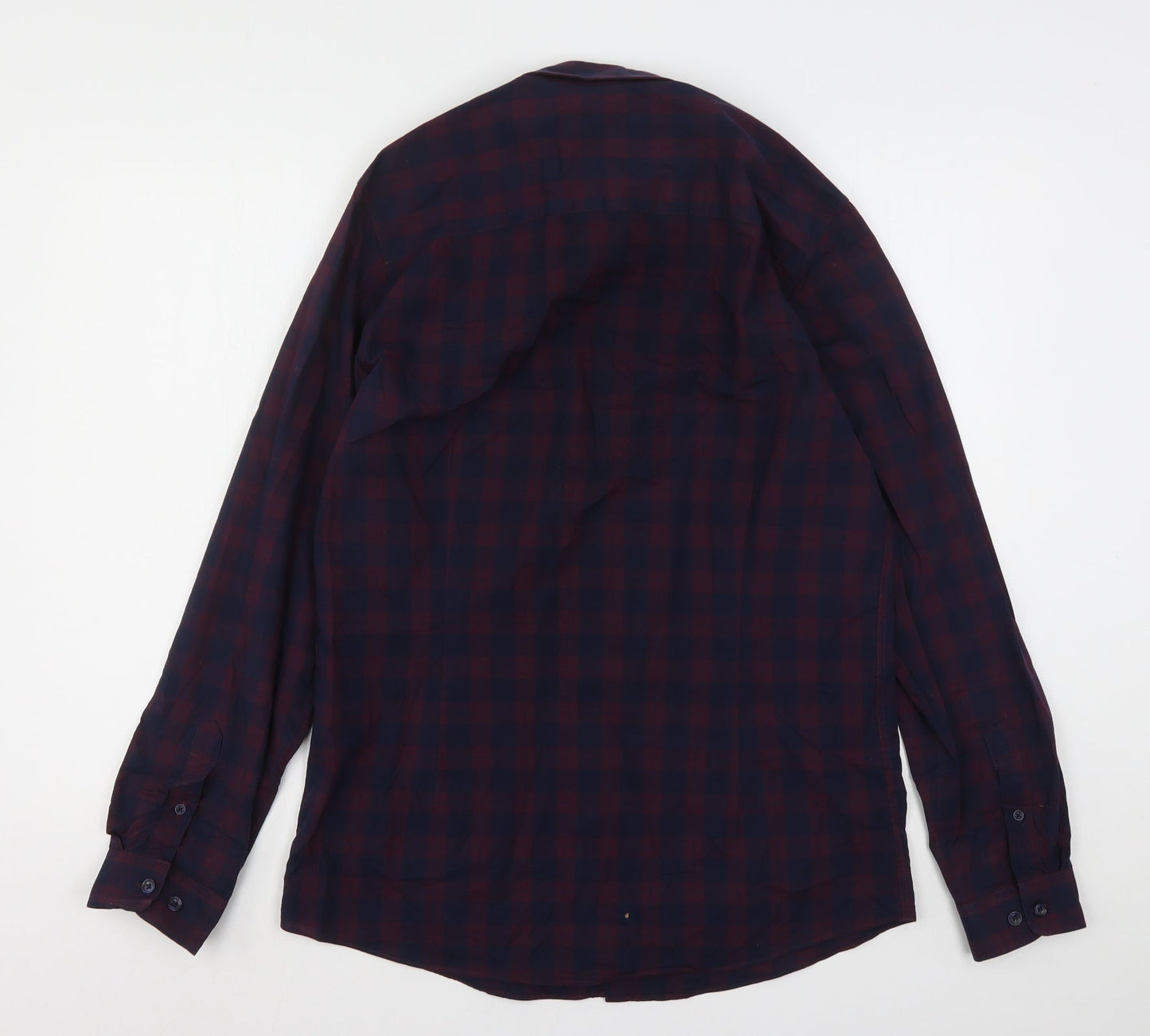 Taylor & Wright Mens Multicoloured Plaid Cotton  Button-Up Size 15.5 Collared