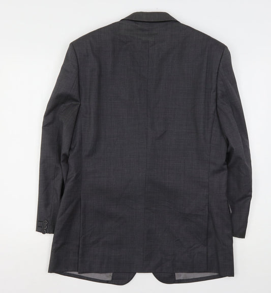 Marks and Spencer Mens Grey  Wool Jacket Suit Jacket