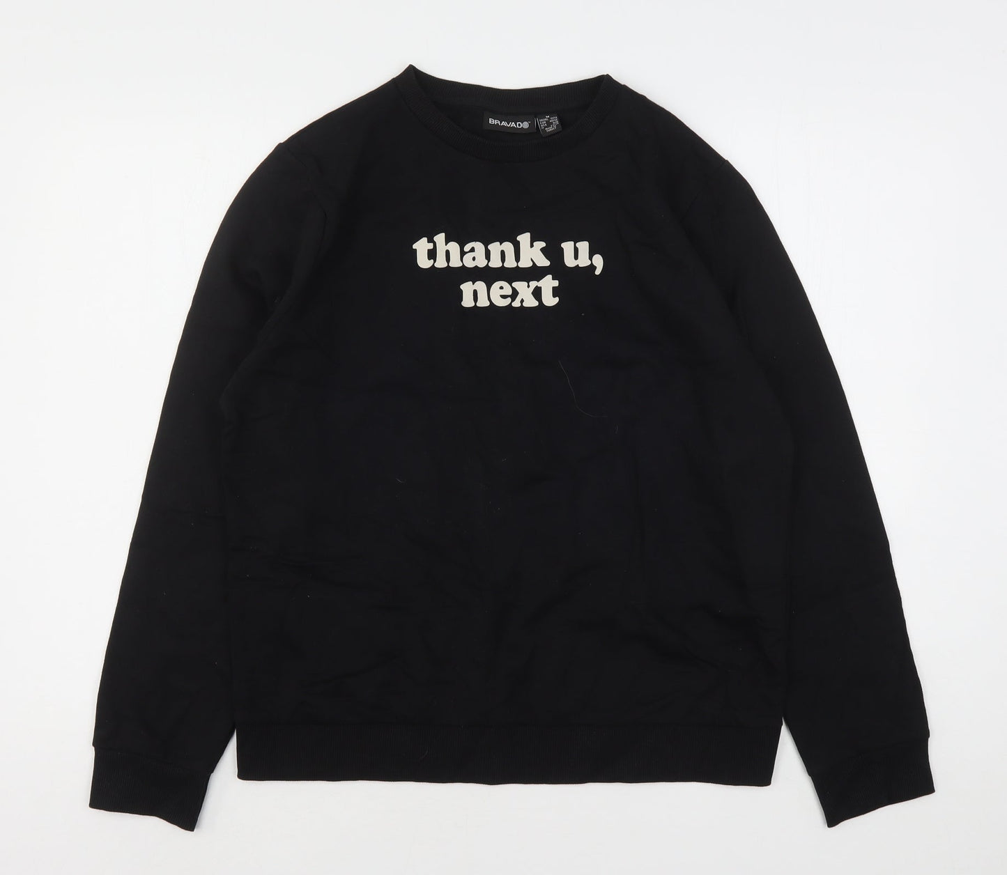 Bravado Womens Black  Cotton Pullover Sweatshirt Size 12