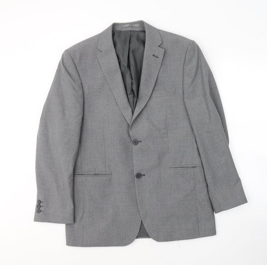 SCOTT&TAYLOR Mens Grey  Polyester Jacket Suit Jacket Size M