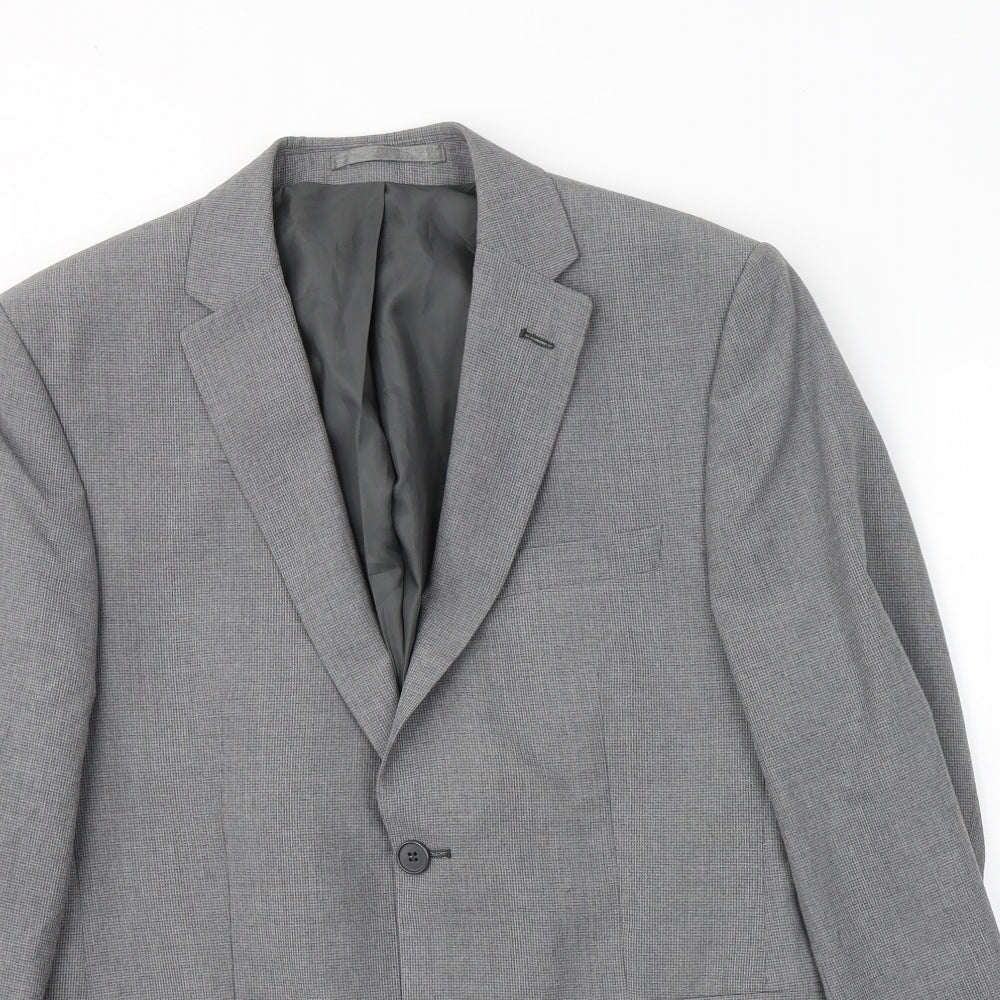 SCOTT&TAYLOR Mens Grey  Polyester Jacket Suit Jacket Size M