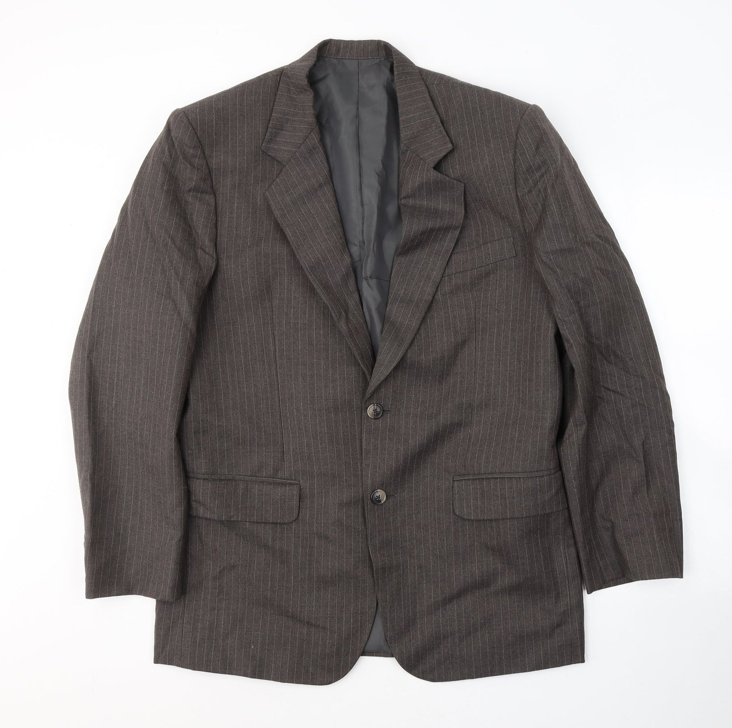 Ming Fashion&Silk Customs Mens Brown  Wool Jacket Suit Jacket Size L