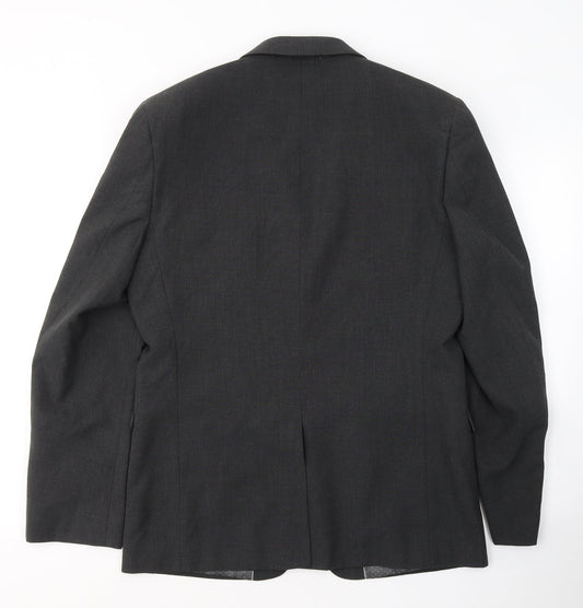George Mens Grey  Polyester Jacket Suit Jacket Size 40
