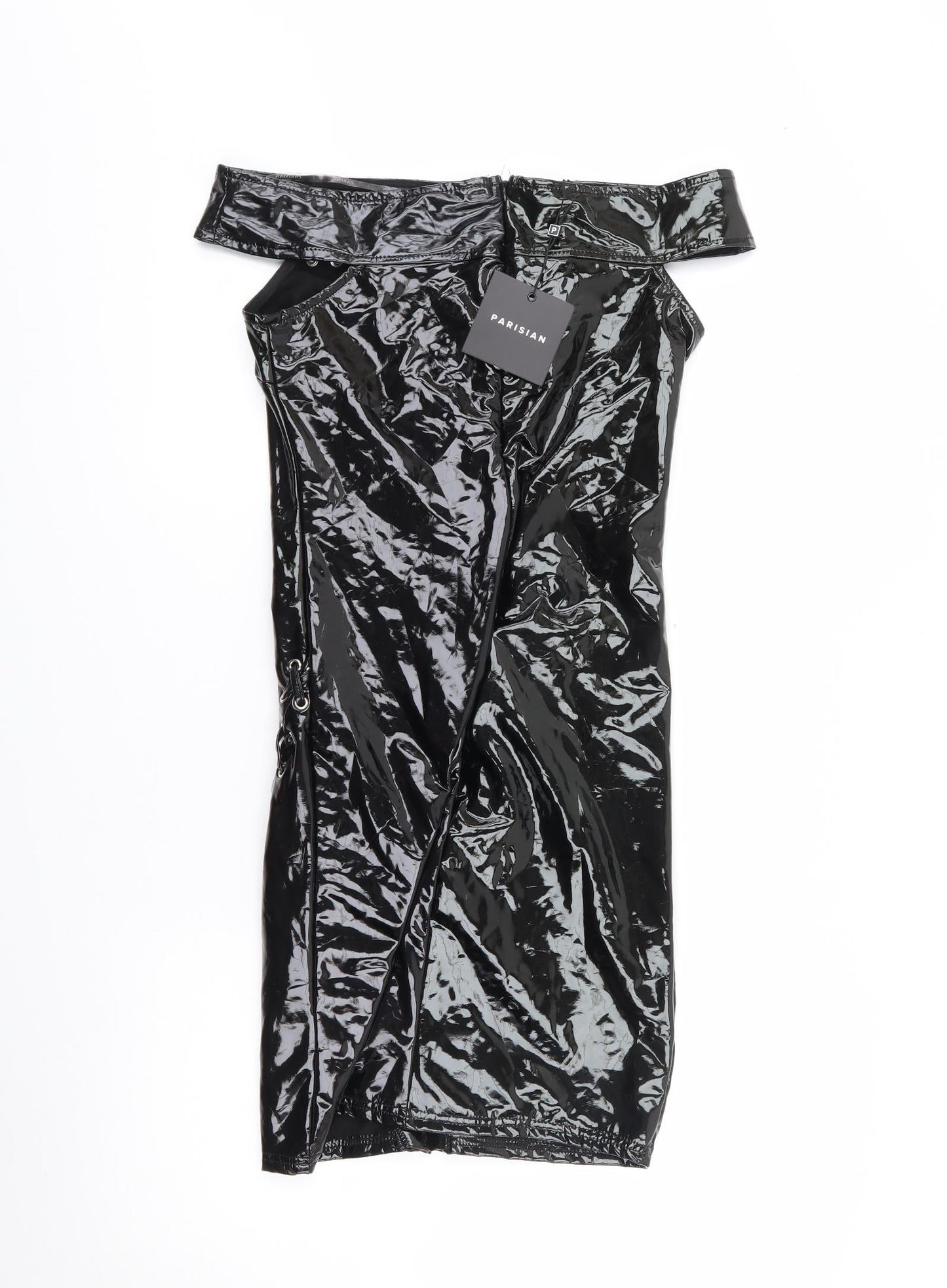 Parision Womens Black  Polyester Bodycon  Size 8  Off the Shoulder