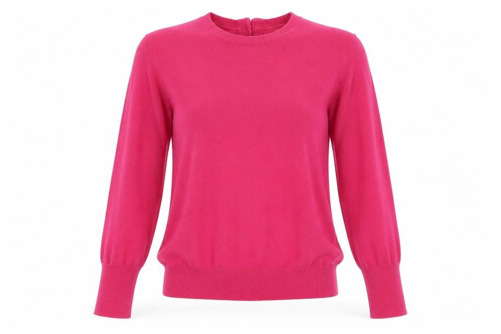 Savoir Womens Pink Round Neck  Viscose Pullover Jumper Size XS