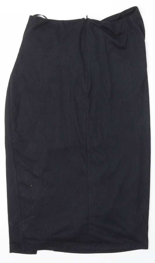 Hot Miami Styles Womens Black  Polyester Tulip Skirt Size S   Zip