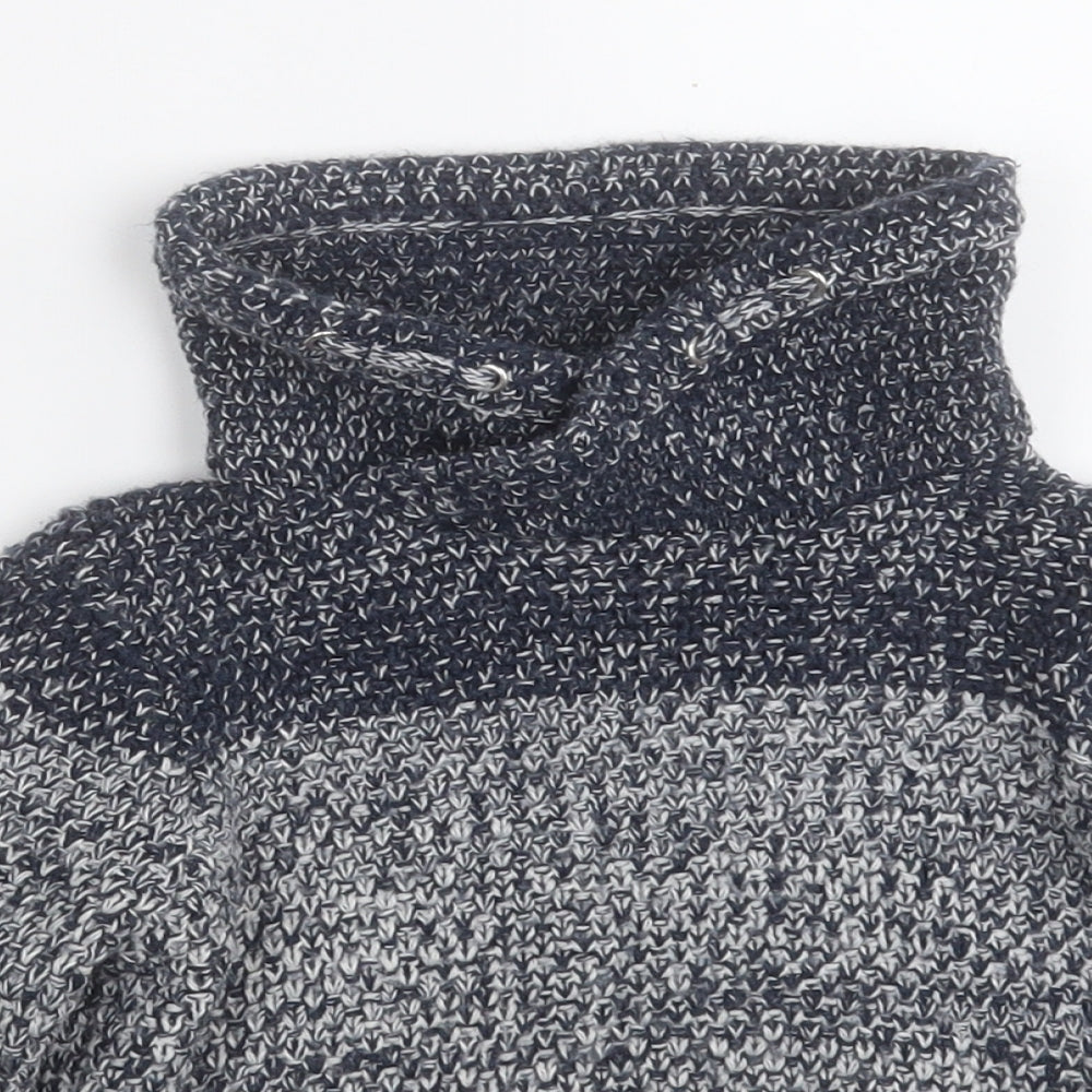 Primark Boys Grey High Neck  Cotton Pullover Jumper Size 2-3 Years