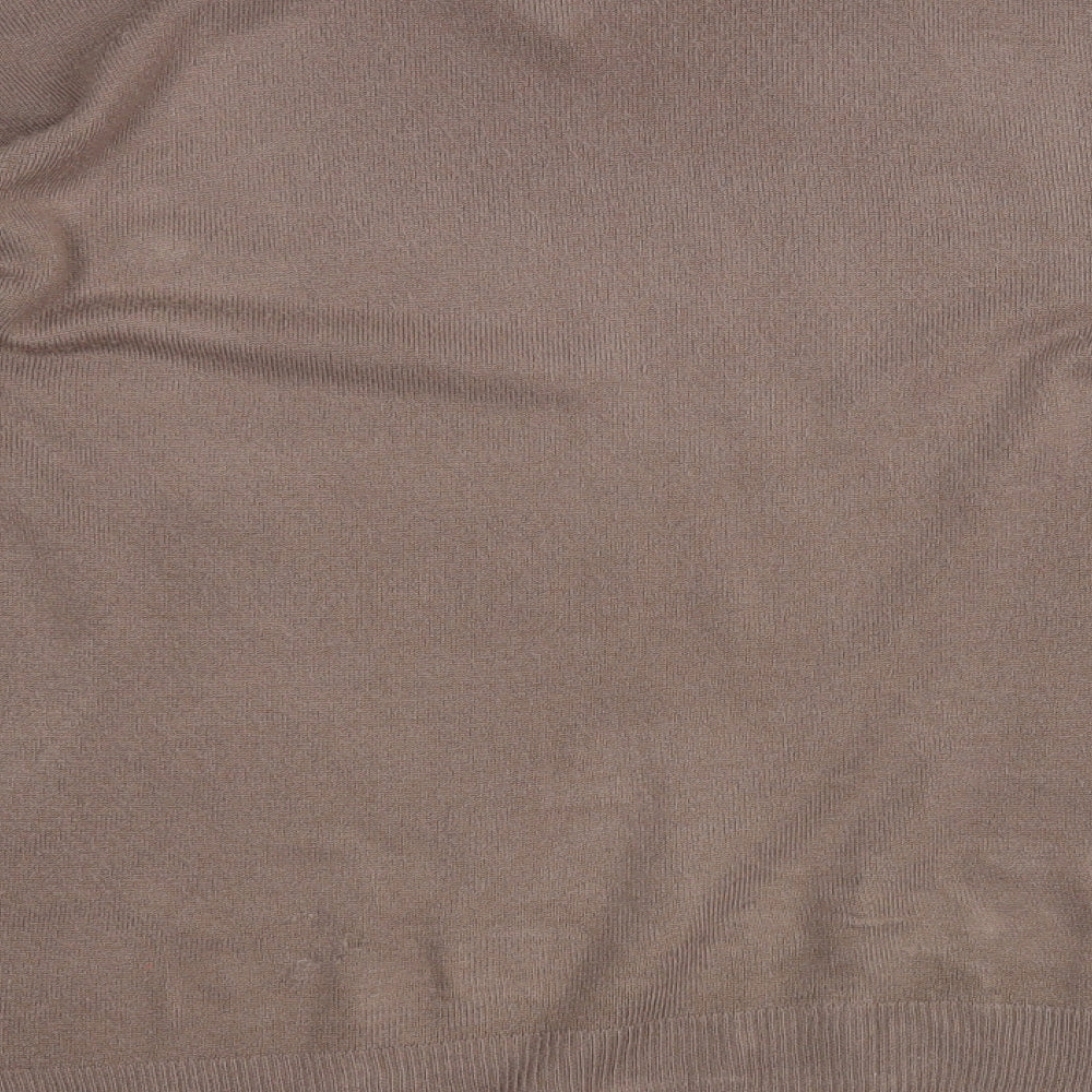 hutson harbour Mens Brown Round Neck  Acrylic Pullover Jumper Size XL