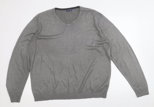 westrock Mens Grey Round Neck  Acrylic Pullover Jumper Size L