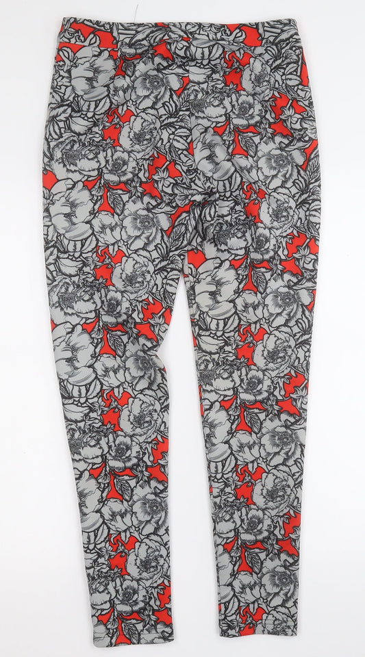 Atmosphere Womens Multicoloured Floral Polyester Jogger Leggings Size 10 L27 in
