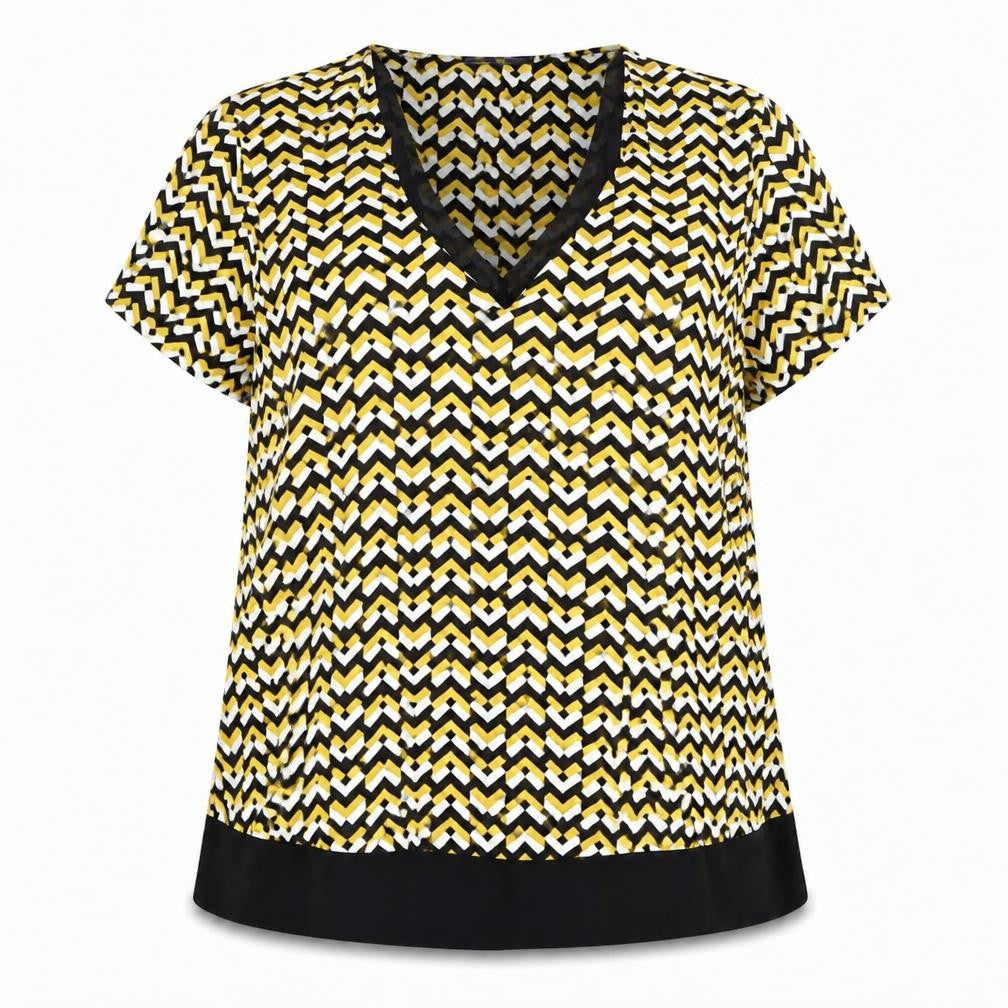 Marks and Spencer Womens Gold  Viscose Basic Blouse Size 18 V-Neck