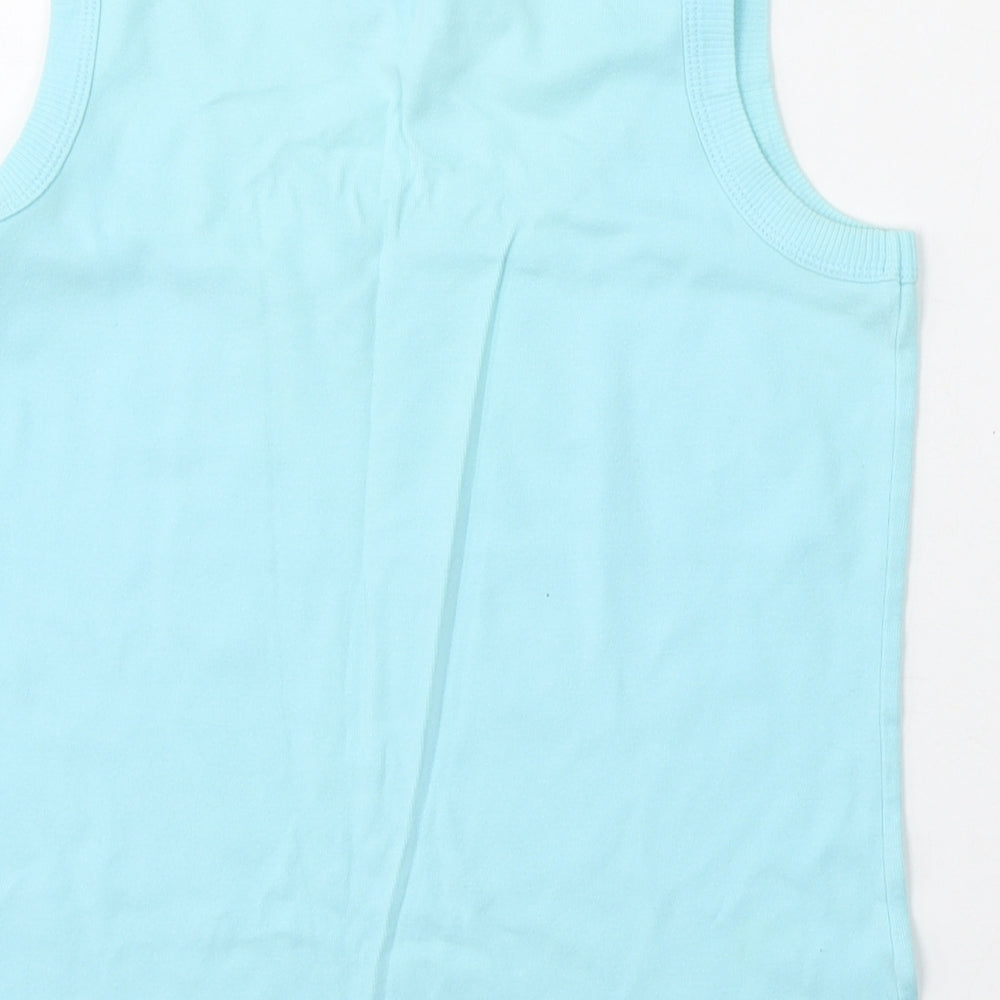 NEXT Womens Blue  Cotton Basic Tank Size 12 Round Neck