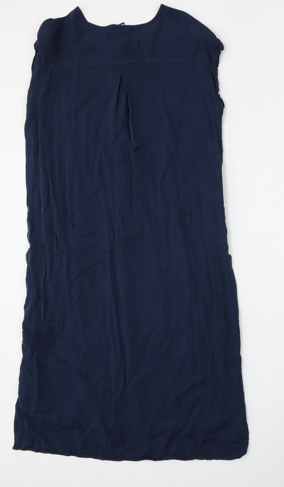 H&M Womens Blue  Viscose Pencil Dress  Size 10  Round Neck