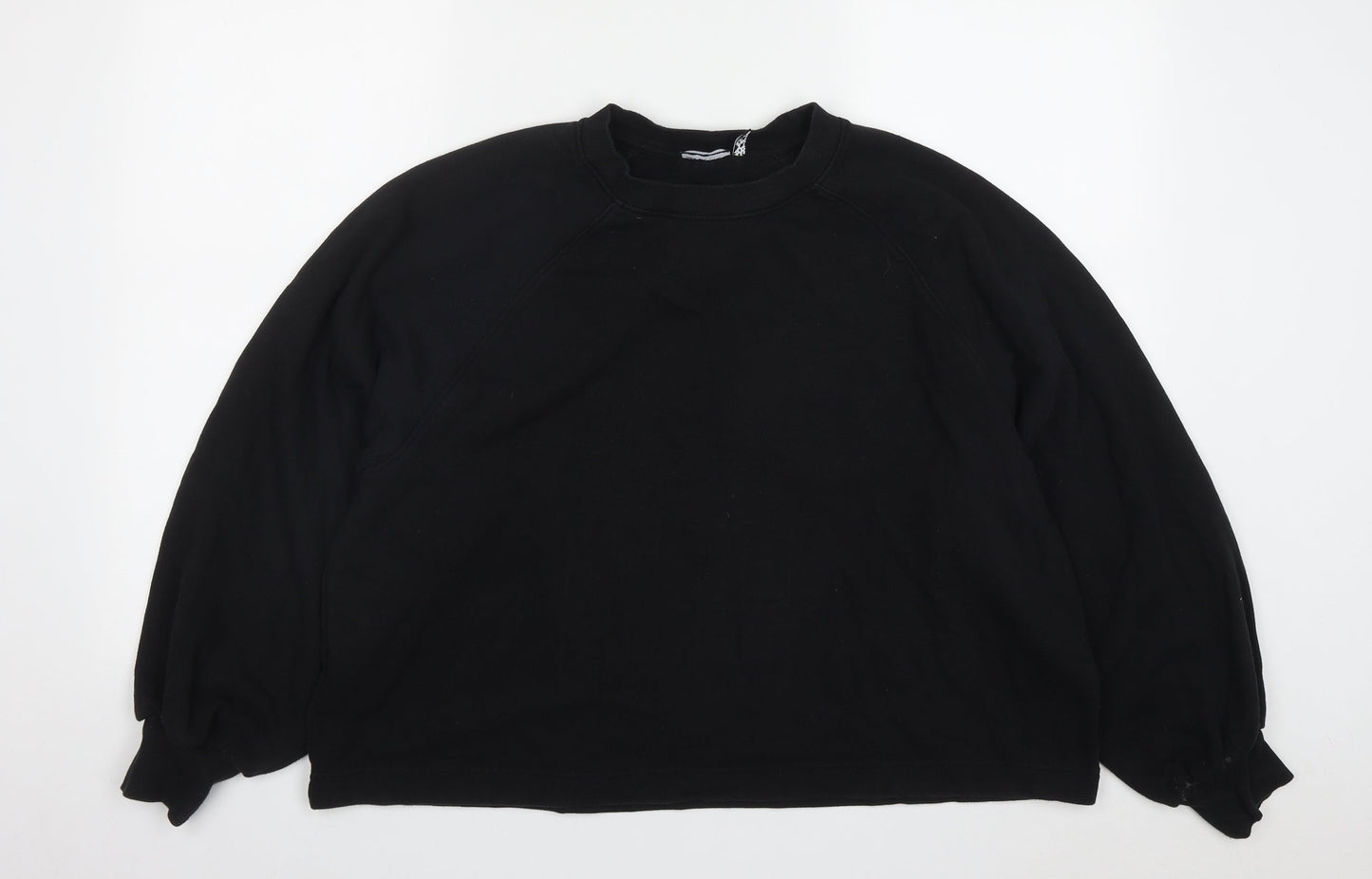 ASOS Womens Black  Polyester Pullover Sweatshirt Size 10