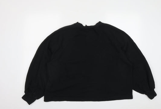 ASOS Womens Black  Polyester Pullover Sweatshirt Size 10