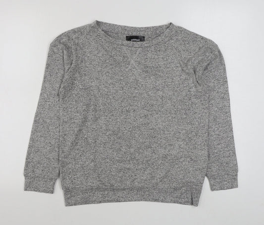 Golddigga Womens Grey  Viscose Pullover Sweatshirt Size 10  Pullover