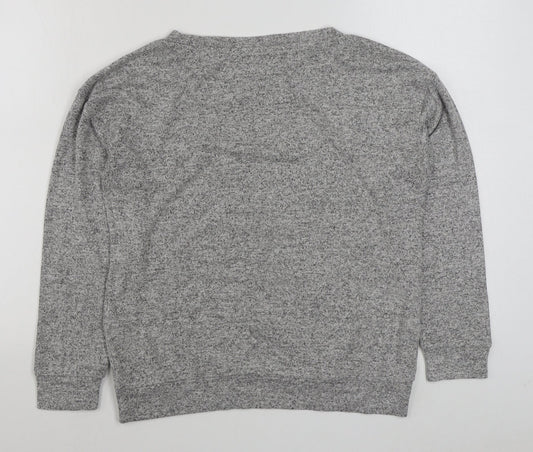 Golddigga Womens Grey  Viscose Pullover Sweatshirt Size 10  Pullover