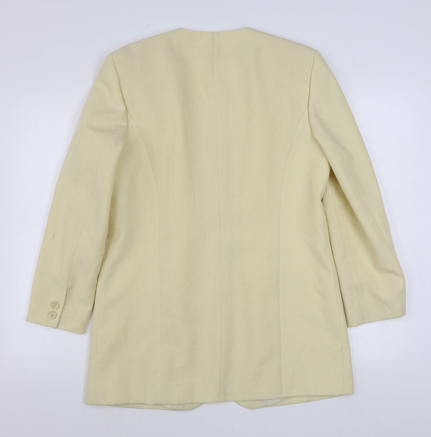 Preworn Womens Beige   Jacket Blazer Size 12  Button
