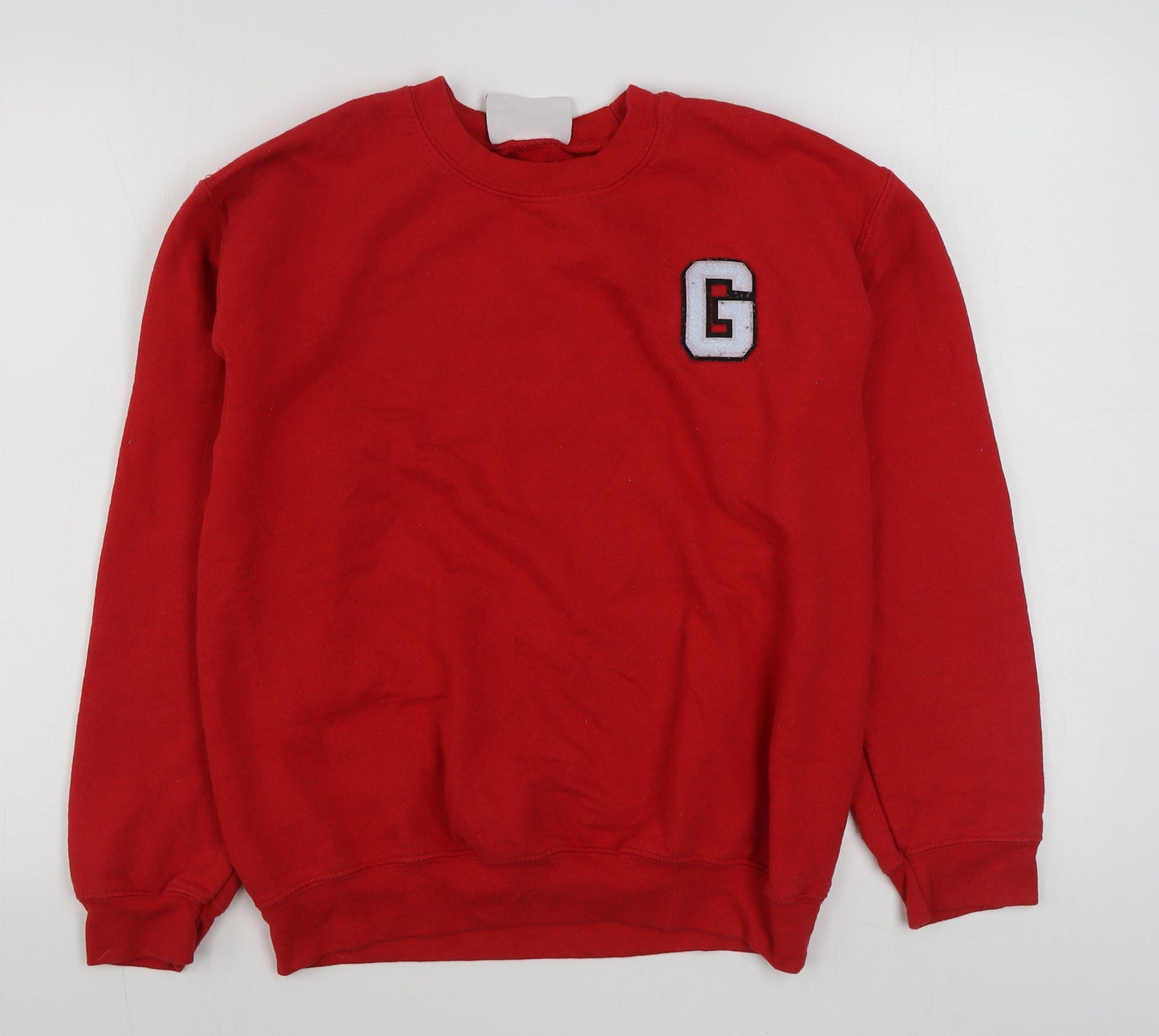 Elle Grace Womens Red  Cotton Pullover Sweatshirt Size S  Pullover