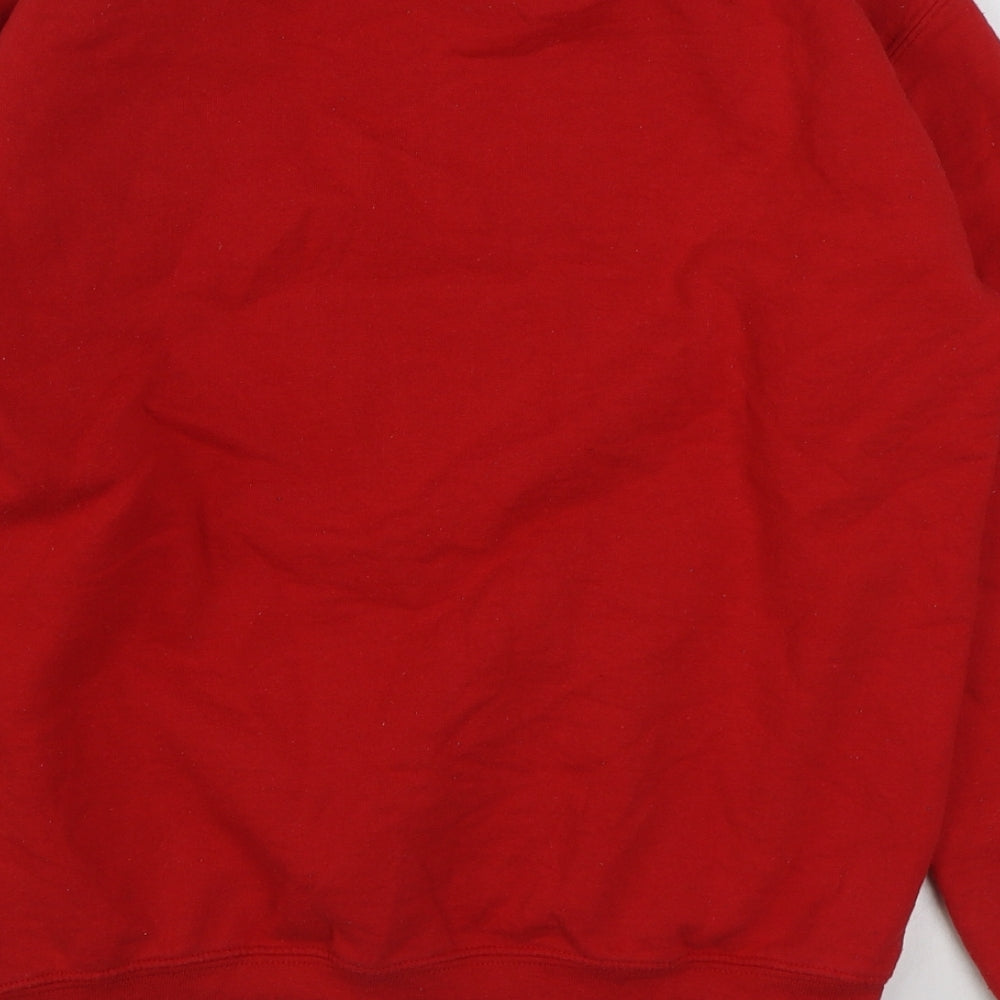 Elle Grace Womens Red  Cotton Pullover Sweatshirt Size S  Pullover