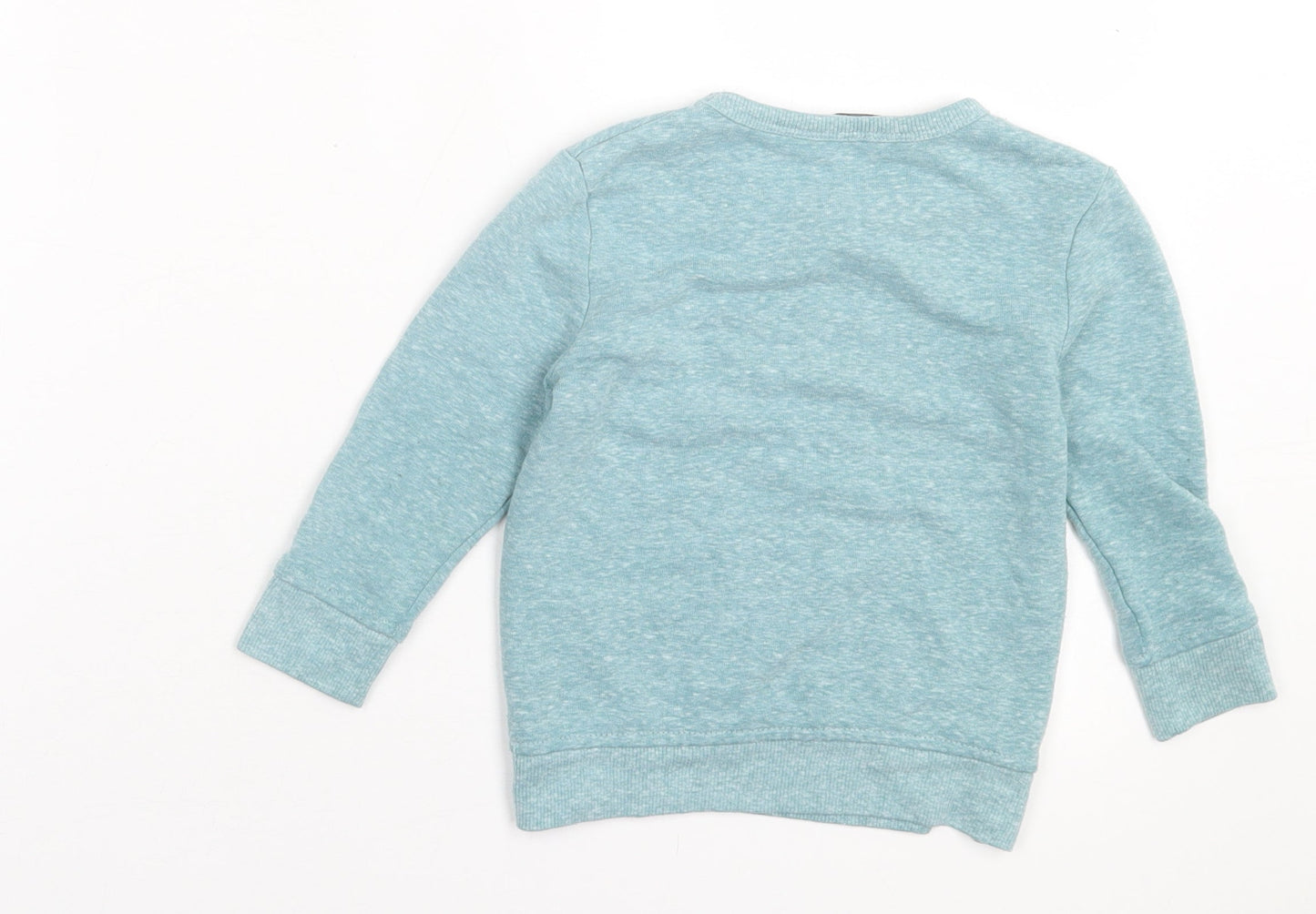 George Boys Blue  Polyester Basic Casual Size 2 Years Crew Neck Pullover