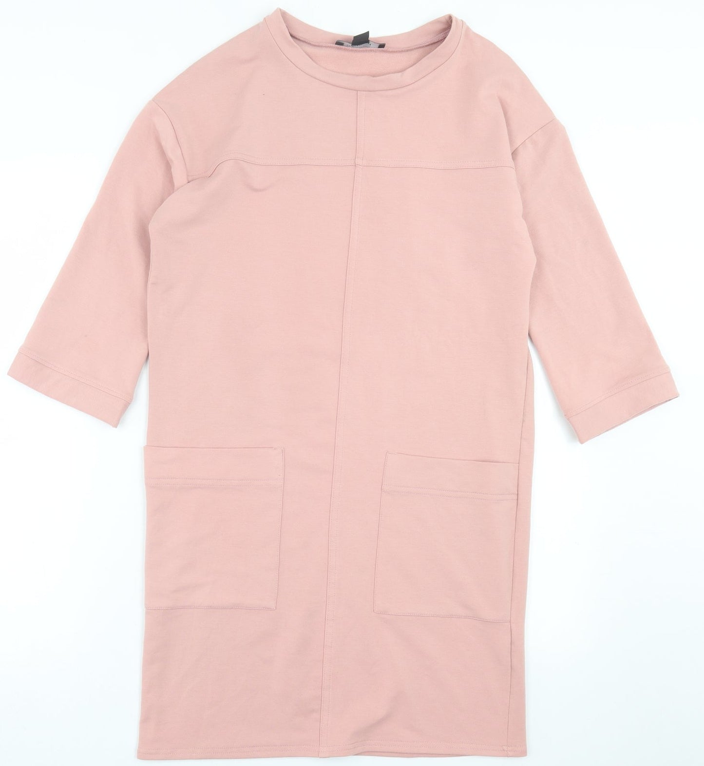 Atmosphere Womens Pink  Polyester Jumper Dress  Size 8  Crew Neck Pullover