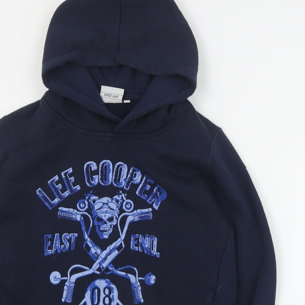 Lee Cooper Boys Blue  Polyester Pullover Hoodie Size M  Pullover